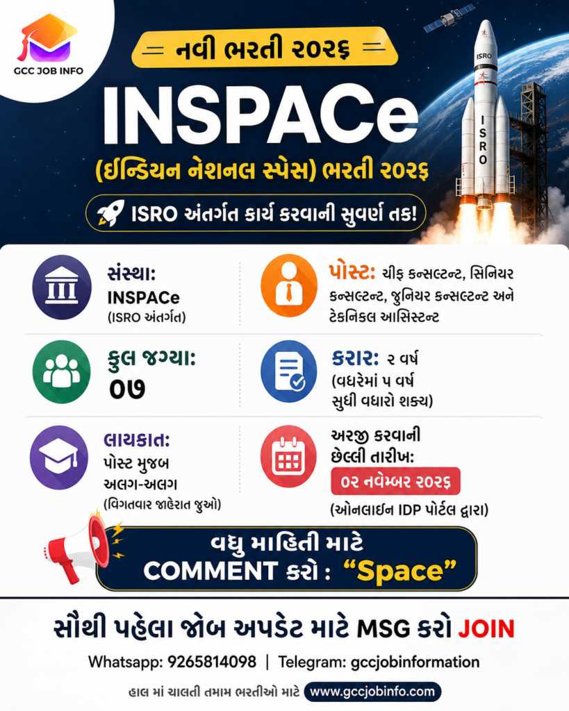 INSPACe Recruitment 2026