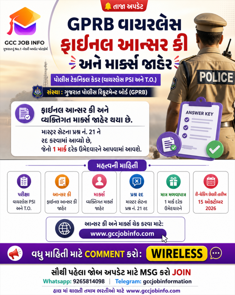 GPRB Wireless Final Answer Key 2026
